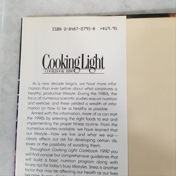 Vintage Cooking Light hardcover book cookbook first Printing 1989 - Picture 7 of 11